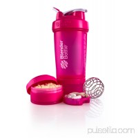 BlenderBottle 22oz ProStak Shaker Cup with 2 Jars, a Wire Whisk BlenderBall and Carrying Loop FC Coral   567248170